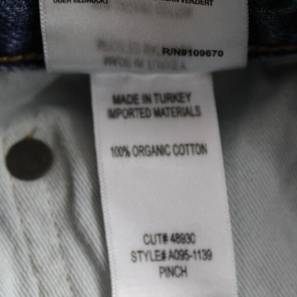 Agolde Jeans Womens 28 Pinch High Rise Straight Leg Raw Hem Denim Blue Casual - Picture 9 of 15